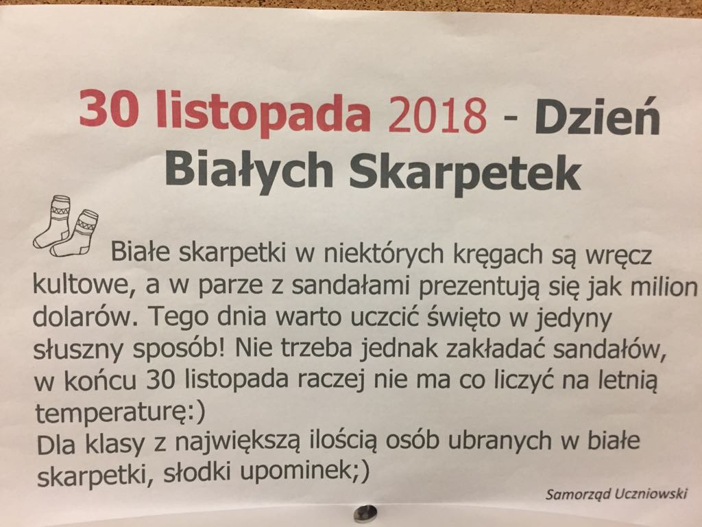 Dzień białych skarpetek Powiatowy Zespół Kształcenia Specjalnego